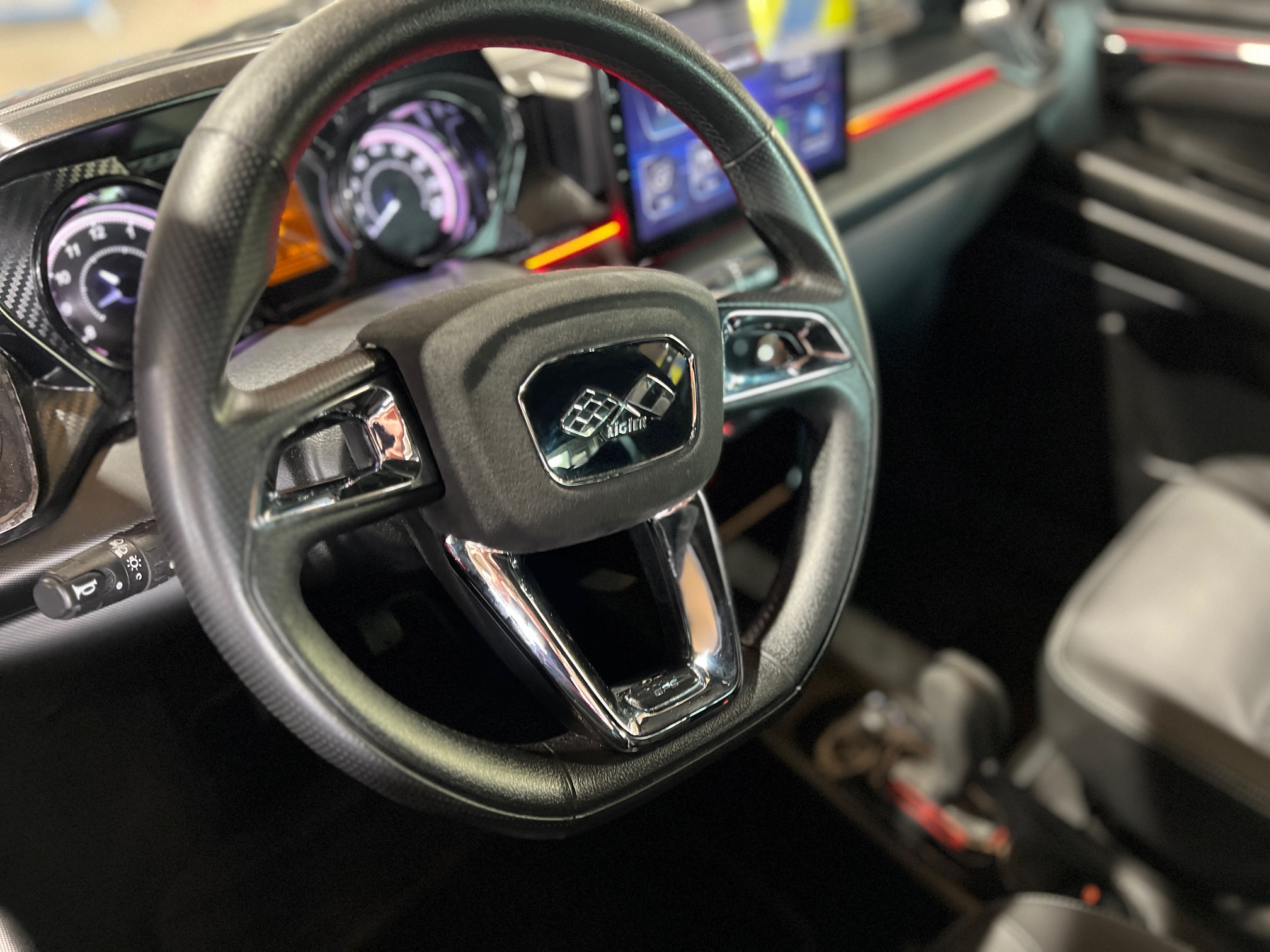 Lenkrad im Microcar in der Microcar Clinic in Dortmund